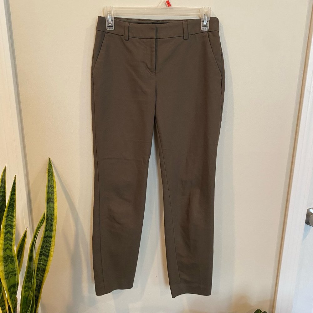 Express Columnist Ankle Pant Olive Green